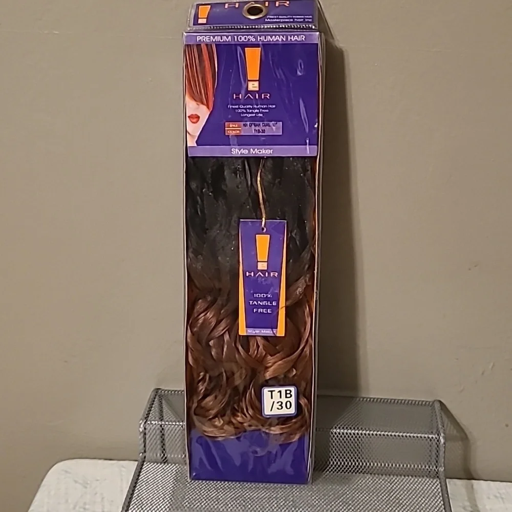 Masterpiece hair 100% human hair HH Oprah Curl color T1B-30 NIB
